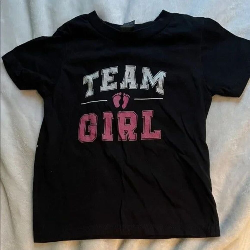 Team Girl Black and Pink Kids T-Shirt (Kids 2T)